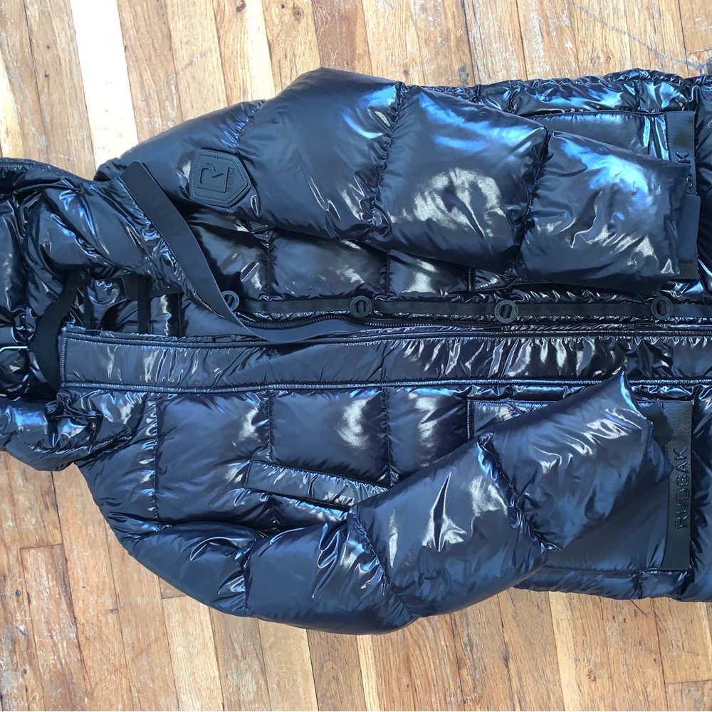 RUDSAK Glossy Black Puffer Coat